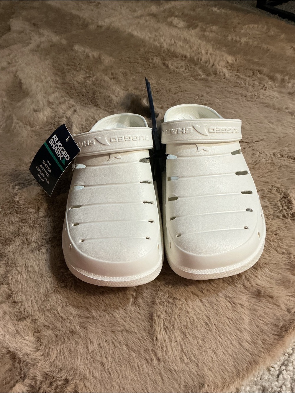 Rugged Shark Women’s White Slip-On Clog - Picture 2 of 6